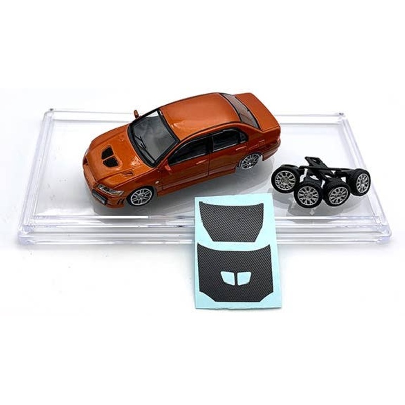 1/64 Mitsubishi Lancer Evo.VII Custom Orange JDM RHD 64B0130