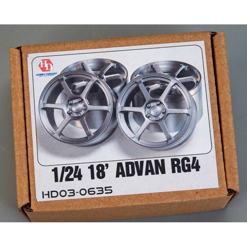 1/24 18" Advan RG4 Wheels (Resin + Decals)