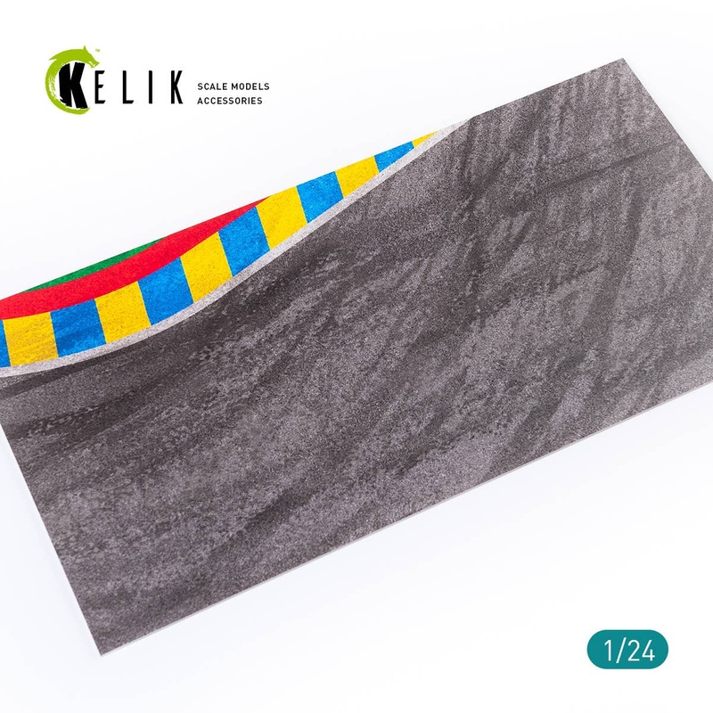 1/24 Asphalt road 24 Hours of Le Mans Turn Base - Acrylic 3 mm (180 x 357 mm)