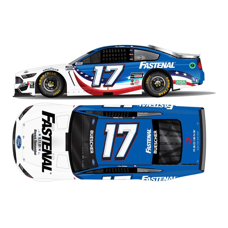 1/64 Chris Buescher # 17 Fastenal 9/11 Tribute Ford Mustang NASCAR 2021