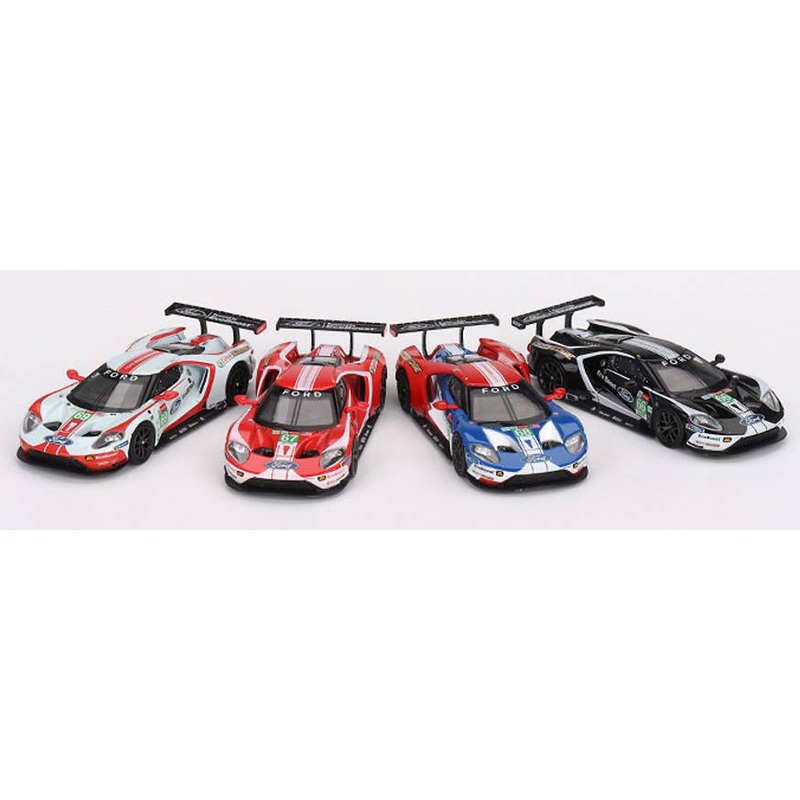 1/64 Ford GT LMGTE PRO Le Mans 24 Hours 2019 Ford Chip Ganassi Team Set of 4