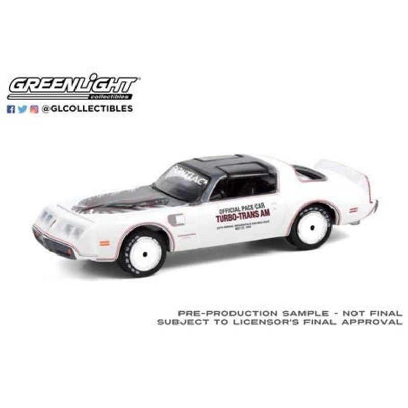 1/64 GreenLight 1980 Pontiac Firebird Turbo Trans Am 64th Annual Indianapolis 500 Mile Race Official Pace Car