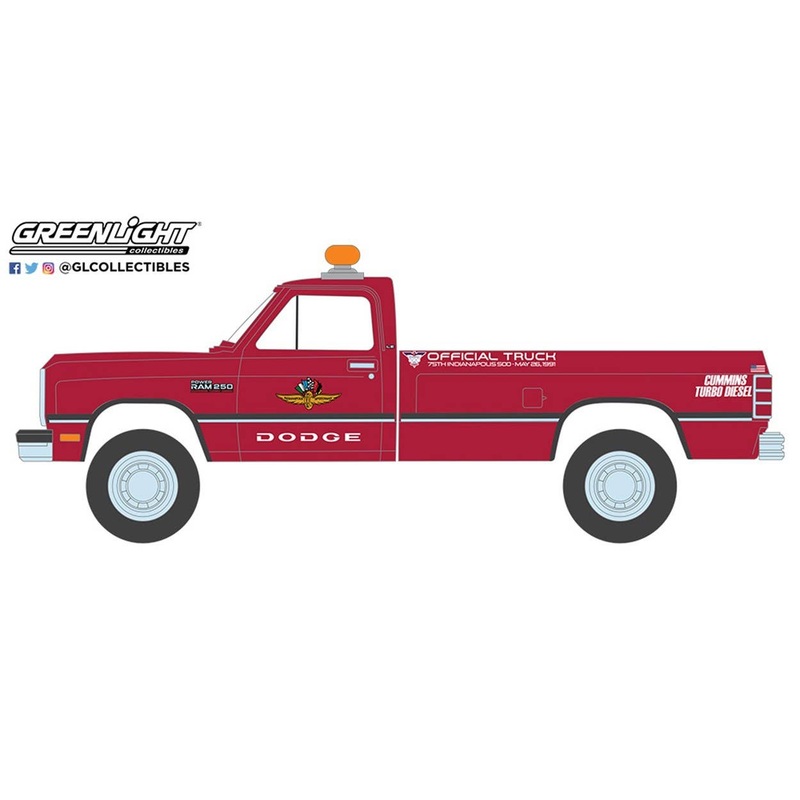 1/64 GreenLight 1991 Dodge Ram D-250 - 75th Annual Indianapolis 500 Mile Race Dodge Official Truck