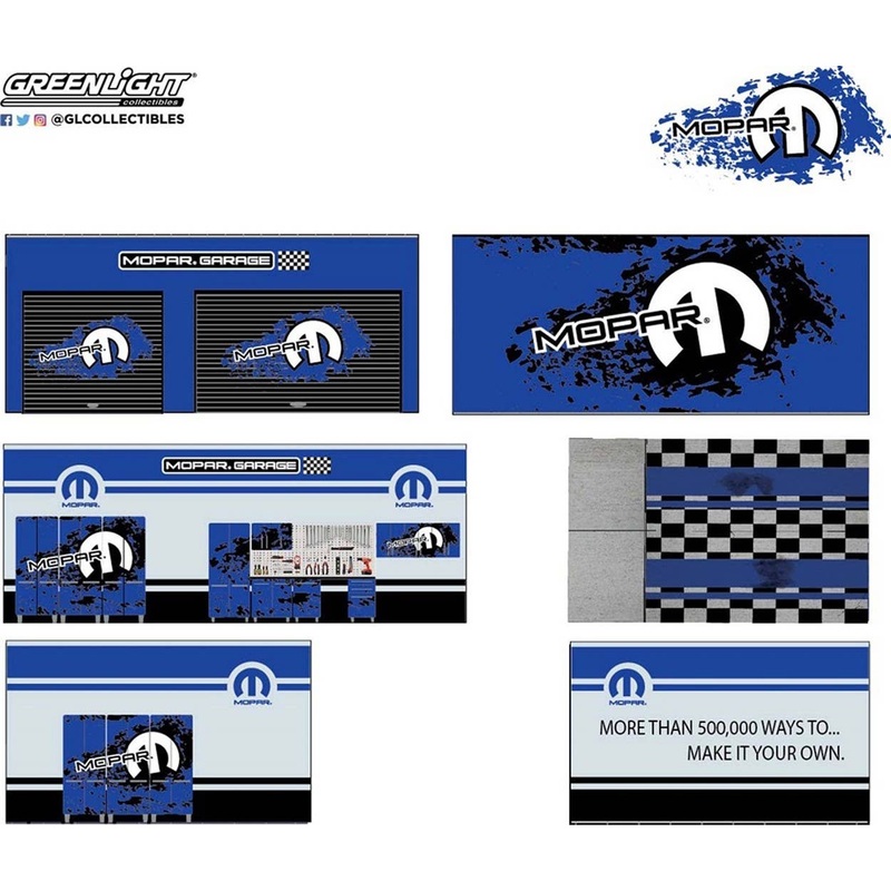 1/64 GreenLight Mechanic's Corner Series 9 - Weekend Workshop - MOPAR Garage