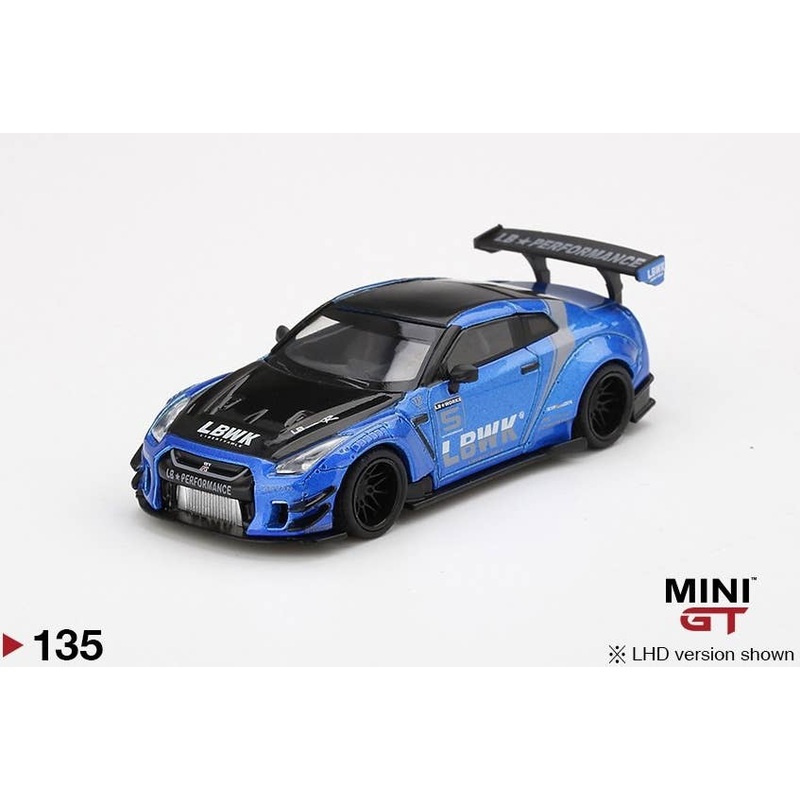 1/64 LB Works Nissan GT-R R35 Type 2 Rear Wing Ver. 3 Blue LBWK 2.0 (Right-Hand Drive)