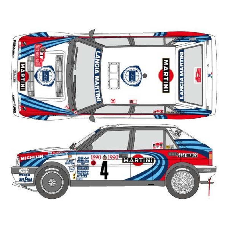 1/12 Martini Delta 16v 1990 Monte Carlo (Optional) Decal Set