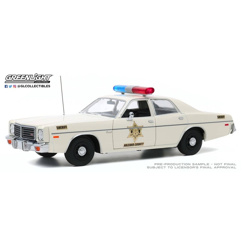 1/18 GreenLight Artisan Collection 1975 Dodge Coronet Hazzard County Sheriff