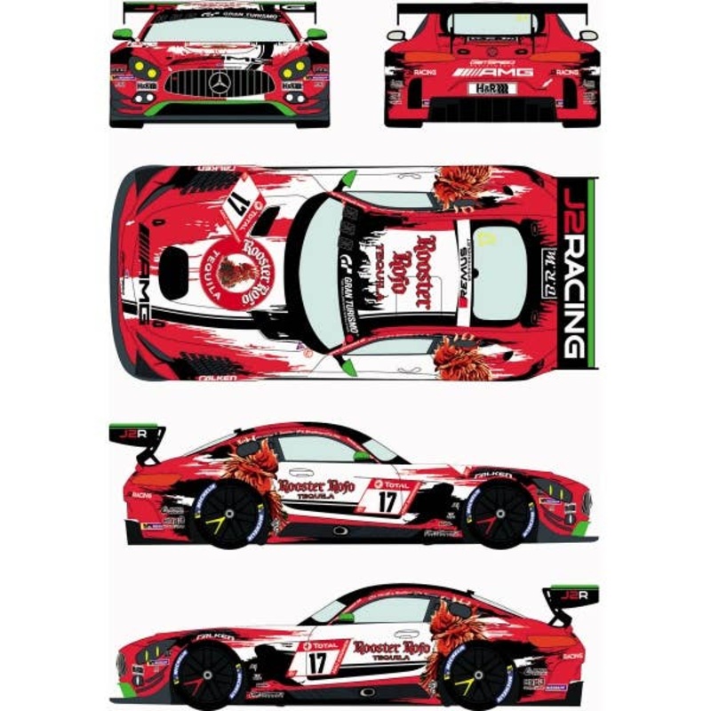 1/24 Mercedes AMG GT3 #17 ADAC Total 24h of Nurburgring 2019 (For Tamiya)