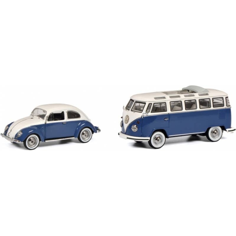 1/43 VW Beetle & VW T1 Samba Set
