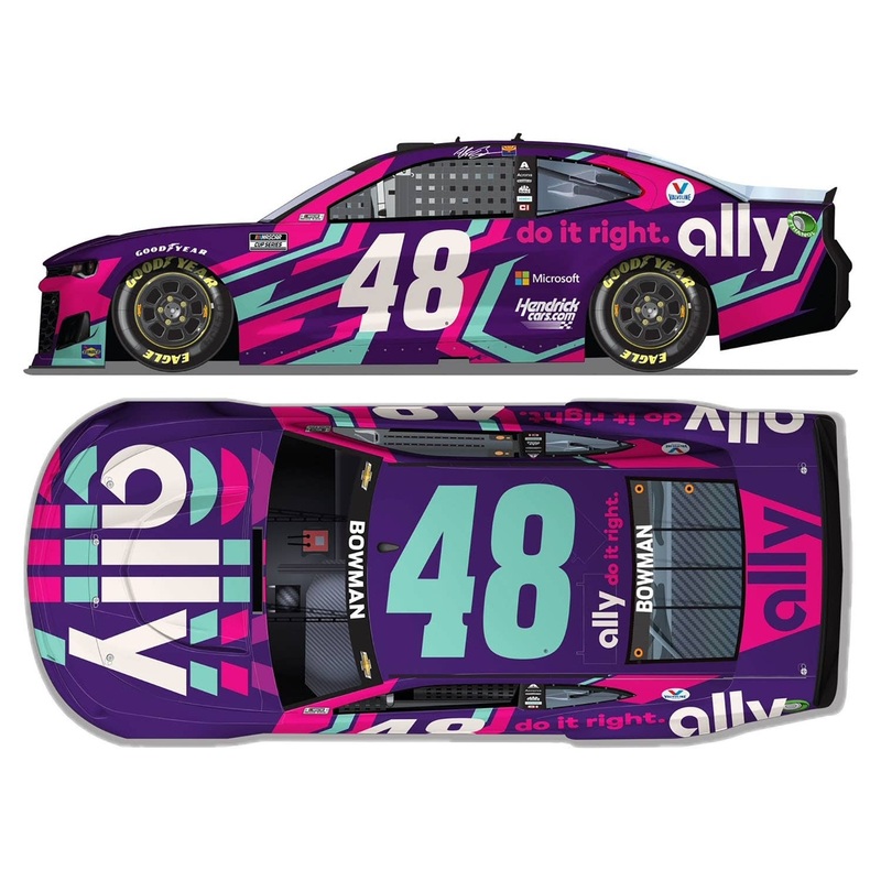 1/64 Alex Bowman # 48 Ally Fan Bowt Neon Light Chevrolet Camaro NASCAR 2021