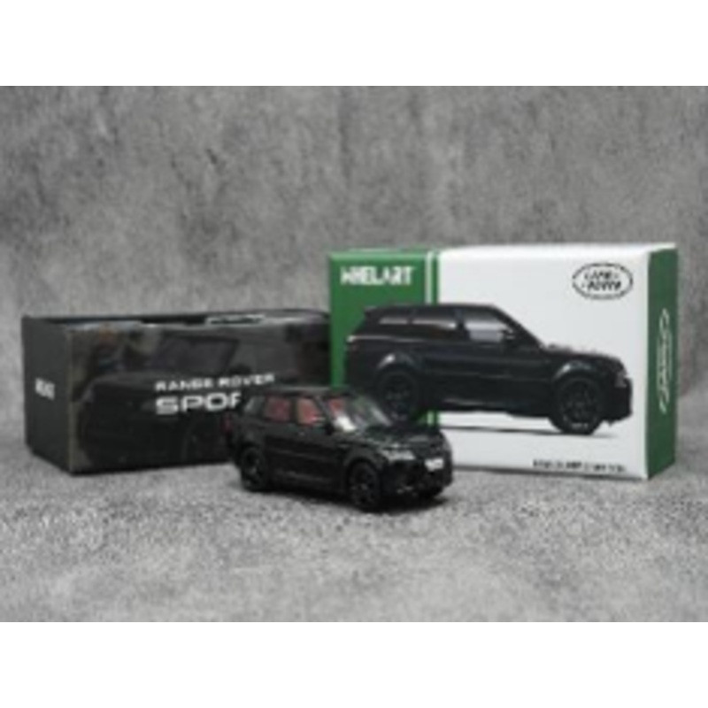 1/64 Range Rover Sport 2018 Black (Black Wheels)