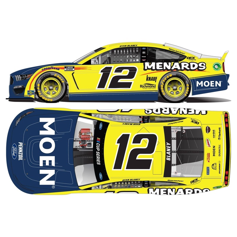 1/64 Ryan Blaney #12 Moen / Menards Ford Mustang Nascar 2021