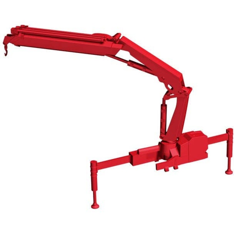 1/87 Hiab X-HIPRO 232-E3 Loading Crane with Hook Red