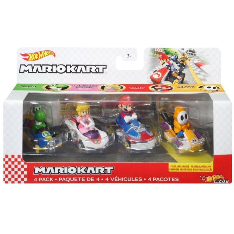 Hot Wheels Mario Kart 4 Pack (GWB36-986B)