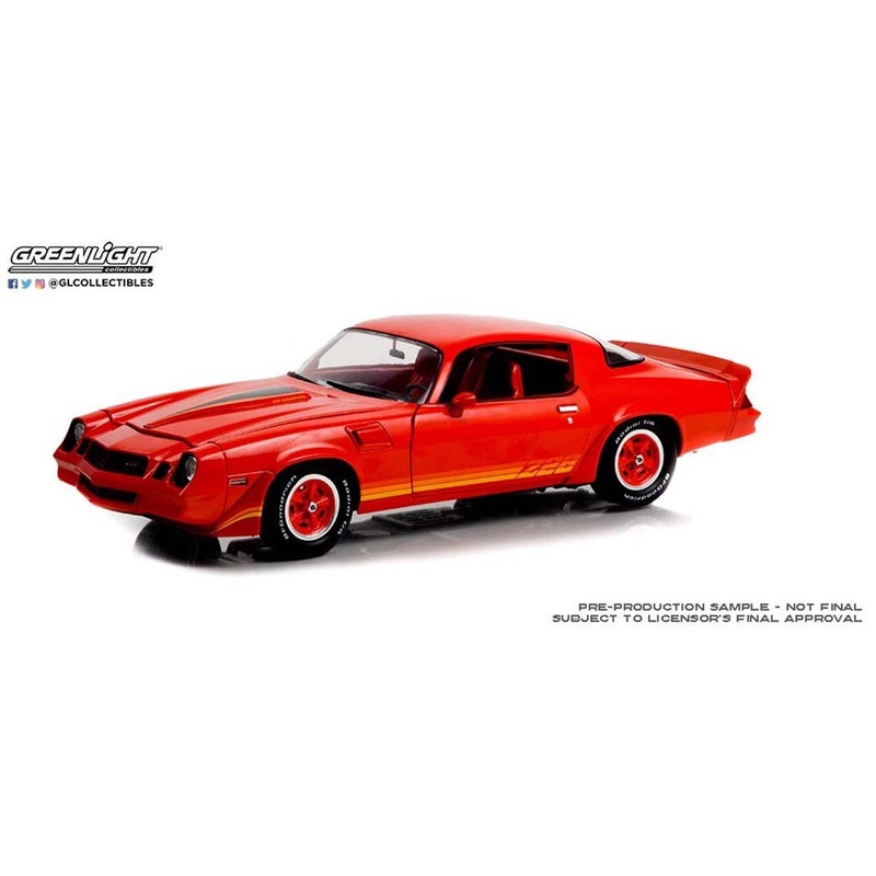 1/18 GreenLight 1981 Chevrolet Camaro Z/28 - Red with Orange Tri Color Z28 Stripes