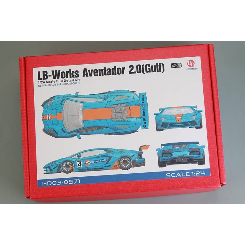 1/24 LB-Works Aventador 2.0 (Gulf) Full Detail Kit (Resin + PE + Decals + Metal Wheels + Metal parts + Metal Logo)