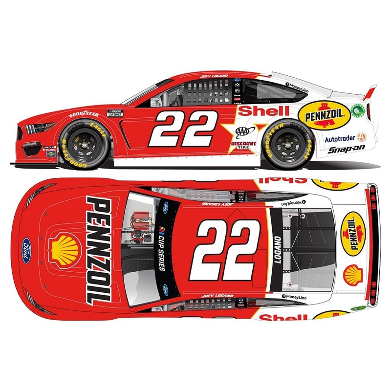 1/64 Joey Logano Shell/Pennzoil Ford Mustang NASCAR 2020 Throwback