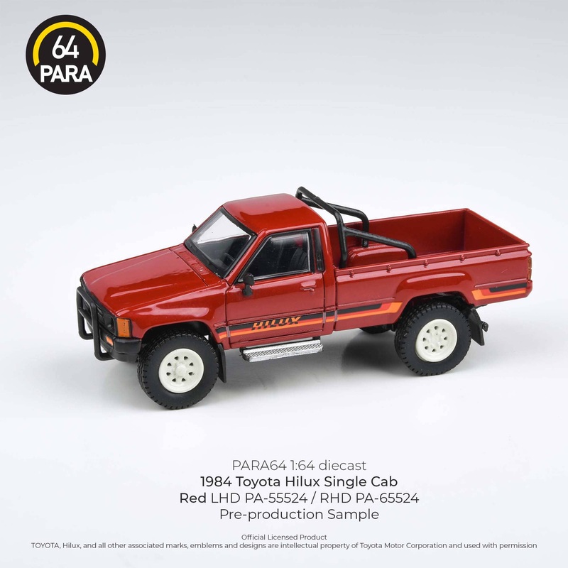 1/64 Toyota Hilux 1984 Single Cab Red RHD