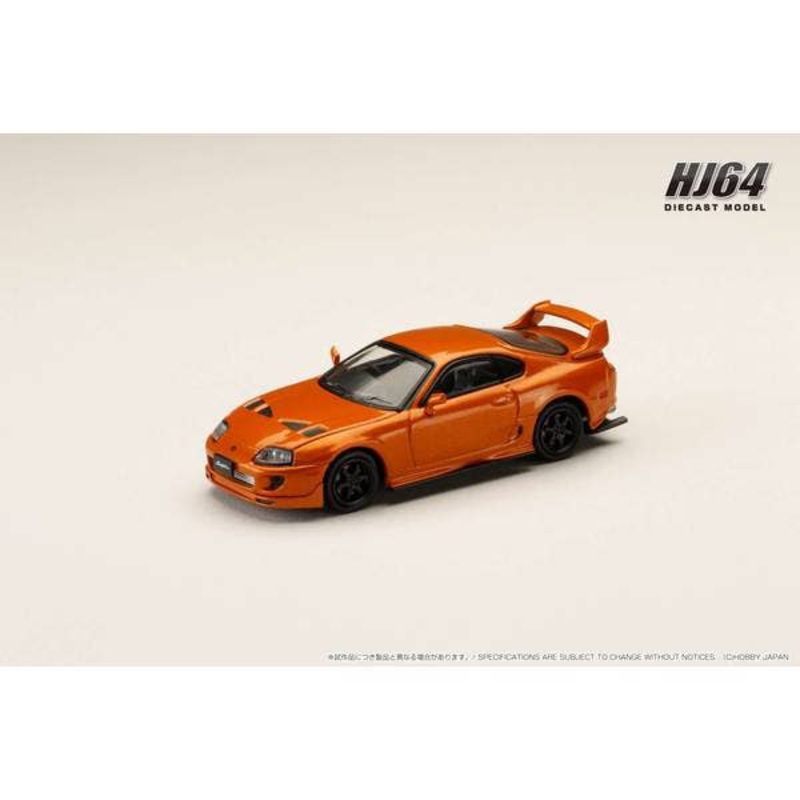 1/64 Toyota Supra (JZA80) JDM Custom Version Orange Metallic