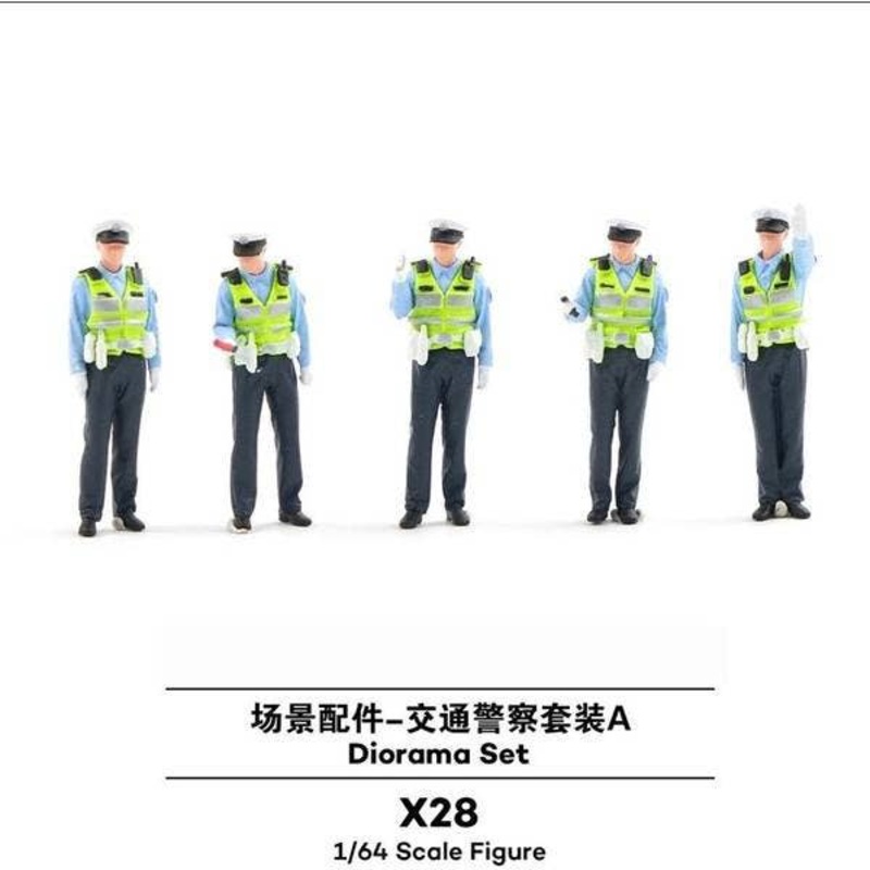 1/64 X28 Traffic Police Set A (5 figures)