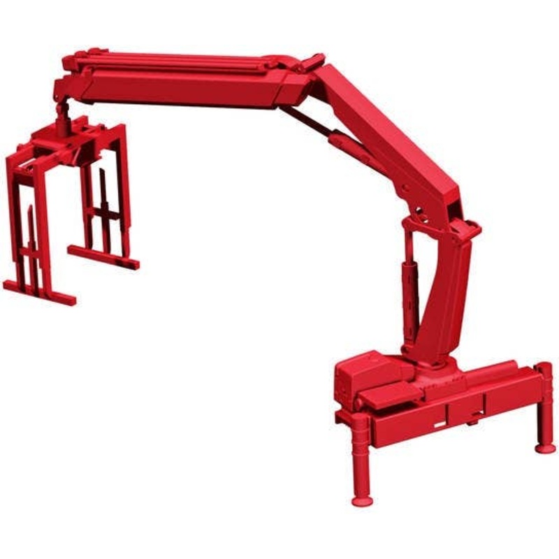 1/87 Hiab X-HIPRO 232-E3 Loading Crane with Palett Hook Red