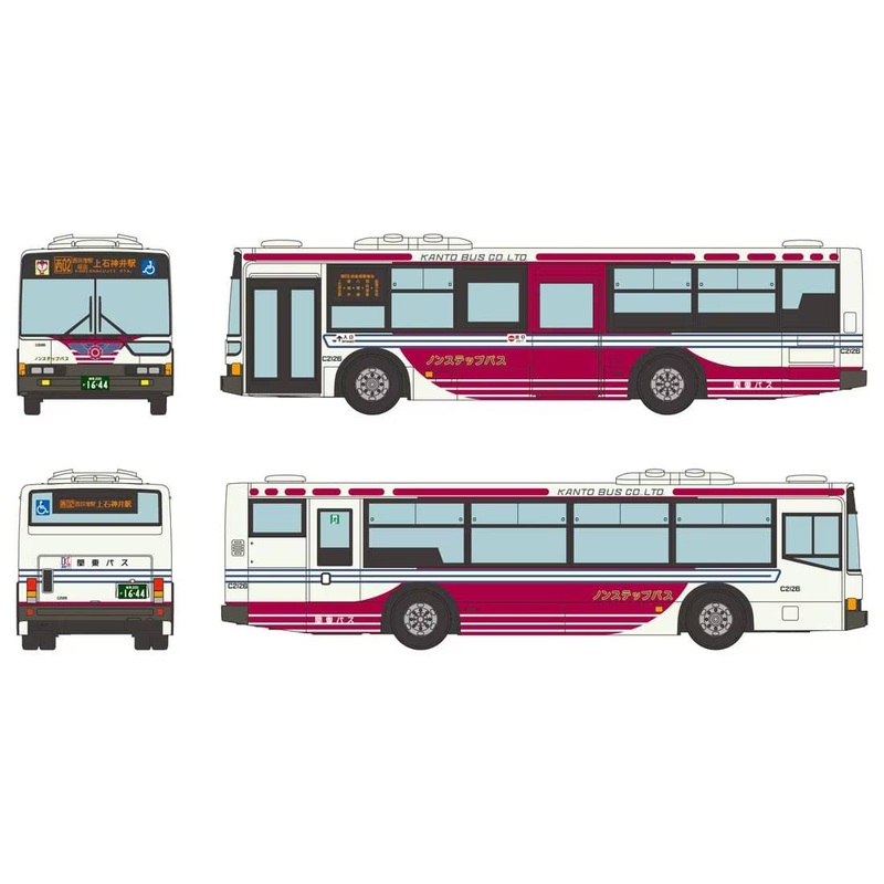 1/150 The Bus Collection Thank You Kanto Bus Mitsubishi Fuso Aerostar Non-Step Bus C2126