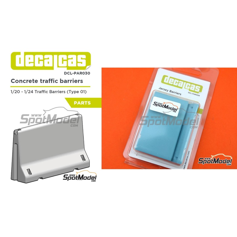 1/24 Concrete Traffic Barriers