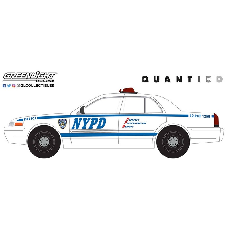 1/24 GreenLight Hollywood Series 18 - Quantico (2015-18 TV Series) - 2003 Ford Crown Victoria Police Interceptor New York City Police Dept (NYPD)