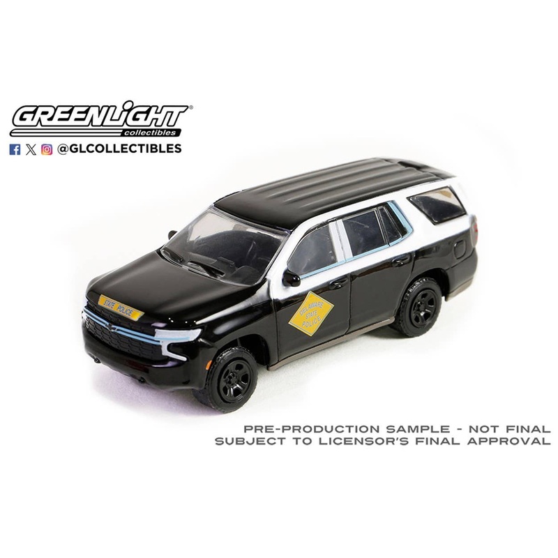 1/64 GreenLight 2023 Chevrolet Tahoe Police Pursuit Vehicle - Delaware State Police - Centennial Anniversary