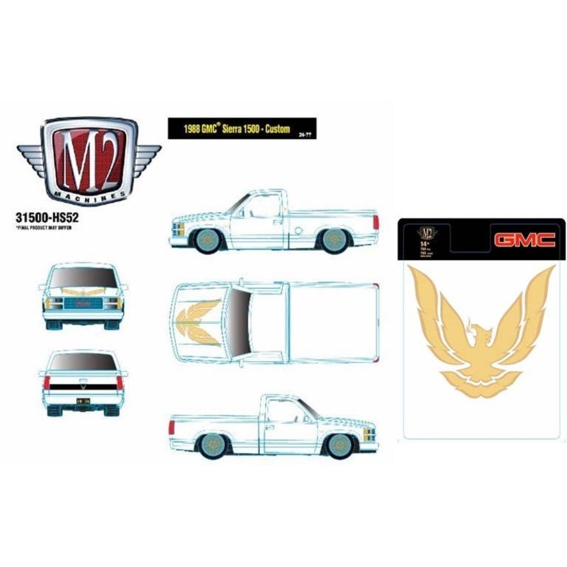 1/64 M2 Machines 1988 GMC Sierra 1500 - Custom