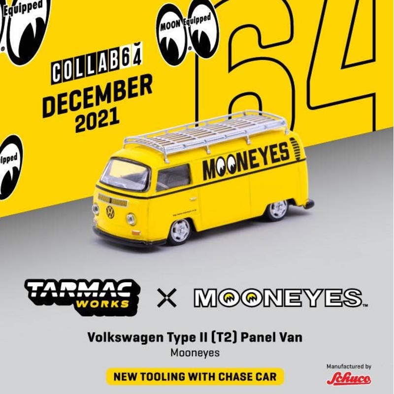 1/64 Volkswagen Type II (T2) Panel Van Mooneyes with Roof Rack
