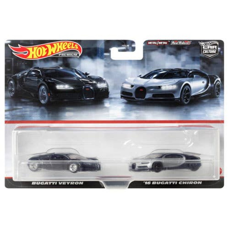 Hot Wheels Premium 2 Pack Bugatti Veyron / '16 Bugatti Chiron (HKF52-9866)