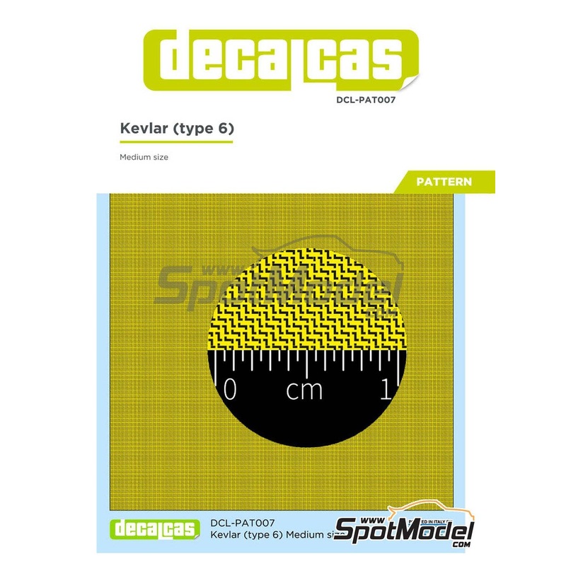 Hybrid Twill Carbon Kevlar Medium Decal (1/12, 1/20, 1/24)