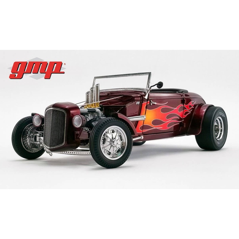 1/18 GMP 1934 Hot Rod Roadster Brandywine Metallic with Flames