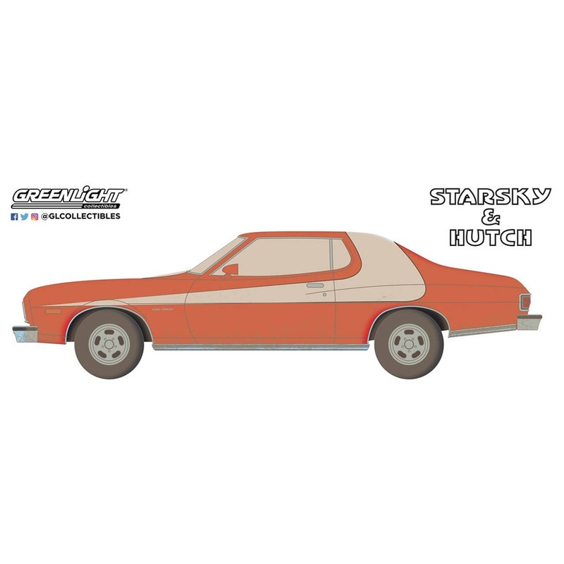 1/24 GreenLight Starsky and Hutch (1975-79 TV Series) 1976 Ford Gran Torino (Weathered Version)