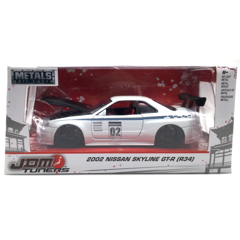 1/24 JDM Tuners 2002 Nissan Skyline GT-R (R34) White