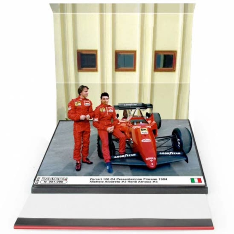 1/43 Ferrari 126 C4 1984 Fiorano Circuit Press Release M.Alboreto, R.Arnoux