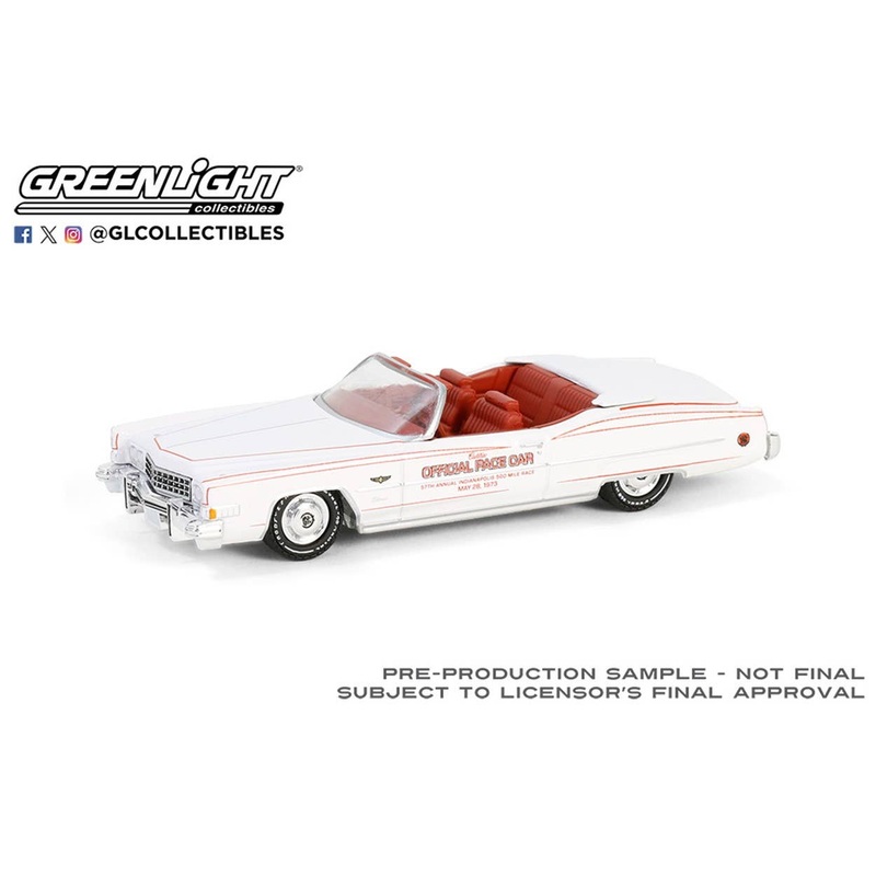 1/64 GreenLight 1973 Cadillac Eldorado Convertible - 57th Annual Indianapolis 500 Mile Race Official Pace Car