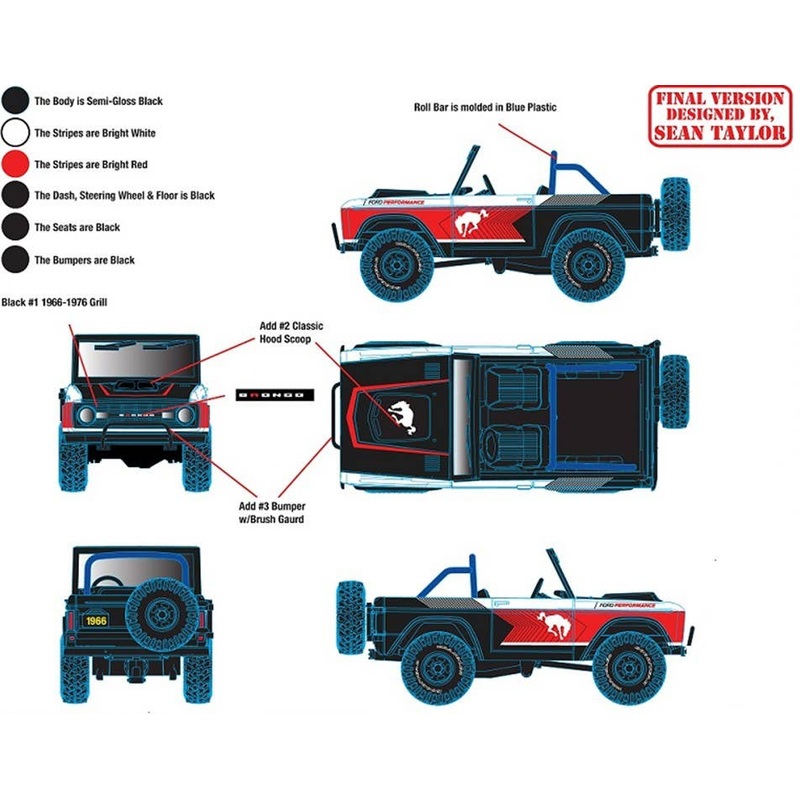 1/64 M2 Machines 1966 Ford Bronco - Semi-Gloss Black