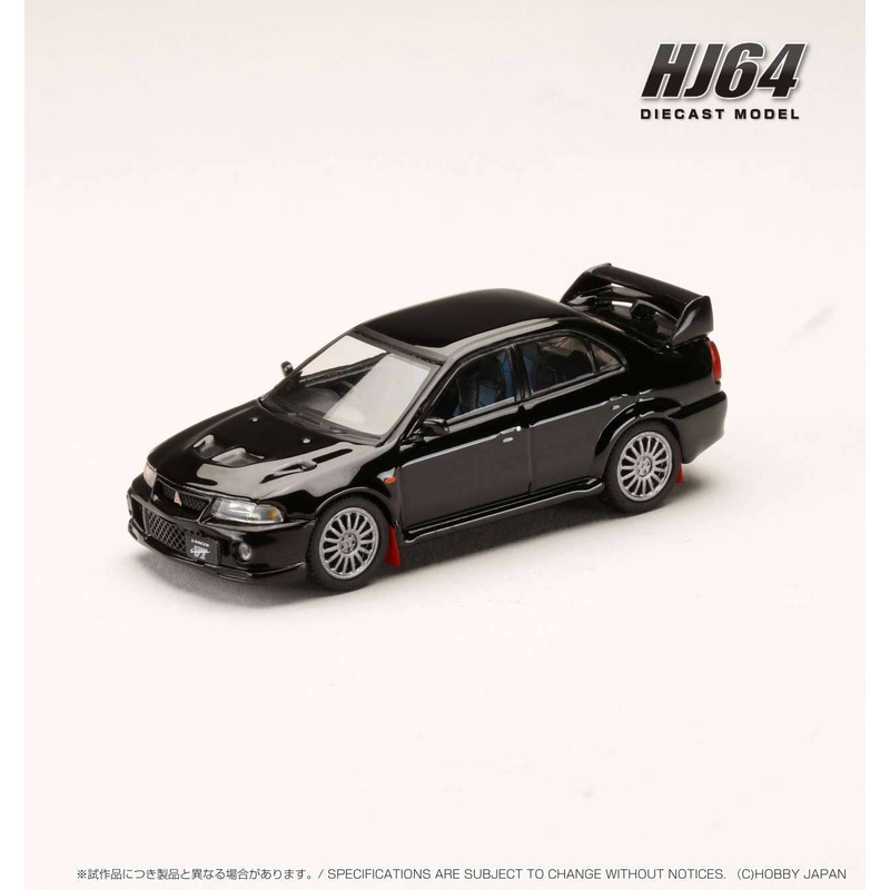 1/64 Mitsubishi Lancer GSR Evolution 6 (CP9A) 1999 with mudflaps Pyrenees Black