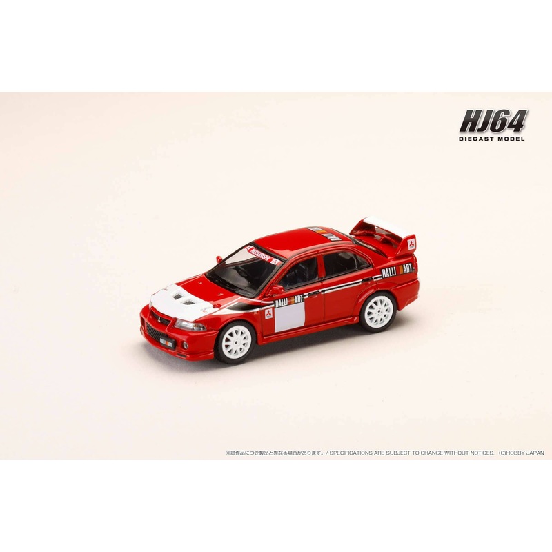 1/64 Mitsubishi LANCER RS EVOLUTION 6 (CP9A)  2000 RALLIART Red