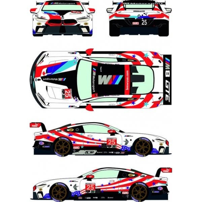 1/24 BMW M8 GTLM #25 IMSA Weathertech Championship Sahlen's Six Hours of The Glen 2018