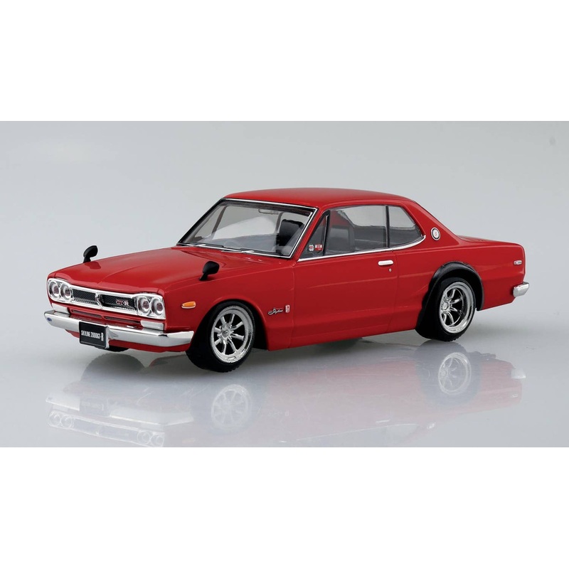 1/32 Nissan C10 Skyline 2000GT-R Custom Wheels (Red)
