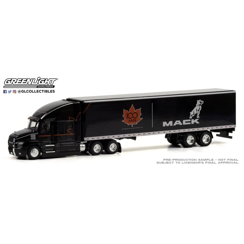 1/64 GreenLight Mack Anthem 18 Wheeler Tractor-Trailer - Mack Canada 100 Years 'Building Canada Since 1921'