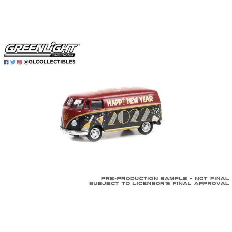 1/64 GreenLight Volkswagen Type 2 Panel Van - New Year 2022