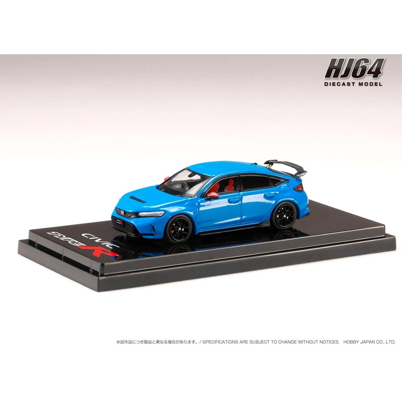 1/64 Honda CIVIC TYPE R (FL5) Vehicle Rquipped with Genuine Optional Parts Racing Blue Pearl
