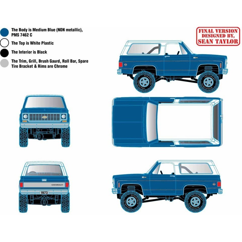 1/64 M2 Machines 1973 Chevrolet K5 Blazer - Medium Blue