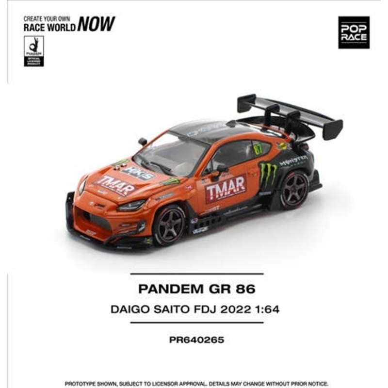 1/64 PANDEM GR86 DAIGO SAITO FORMULA DRIFT JAPAN 2022