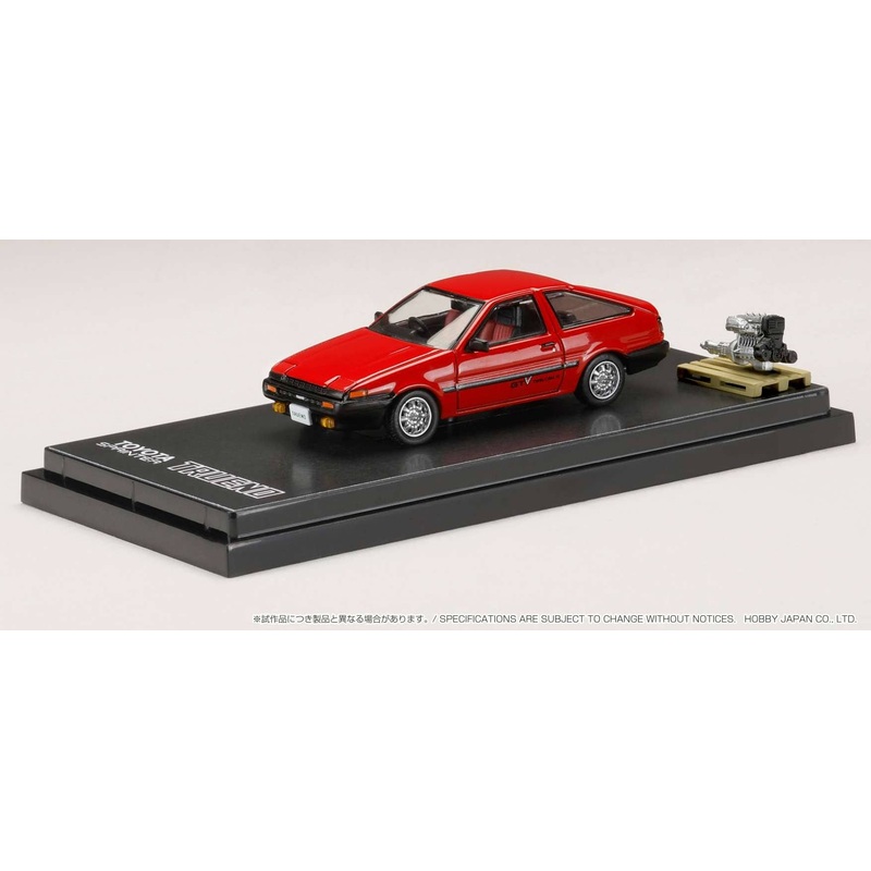 1/64 Toyota Sprinter Trueno GTV (AE86) with Engine Display Model Red