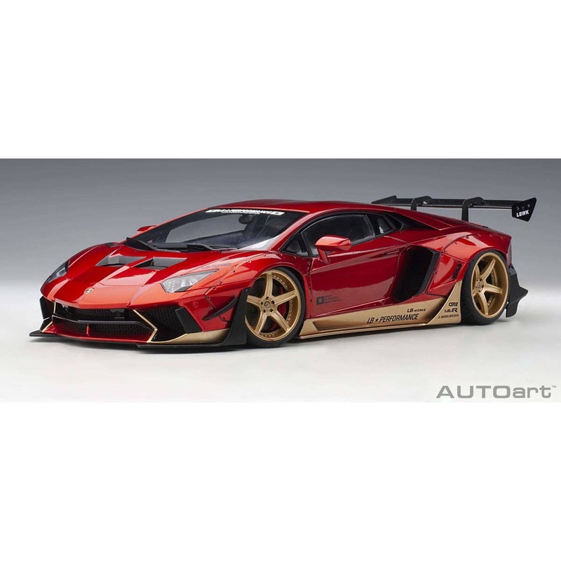 1/18 Liberty Walk Lb-Works Lamborghini Aventador Limited Edition (Hyper Red/Gold Accent)